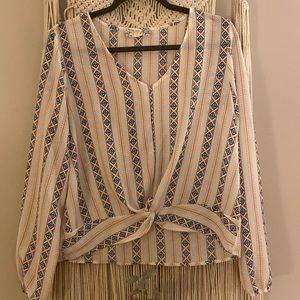 Aztec Design Longsleeve Blouse
